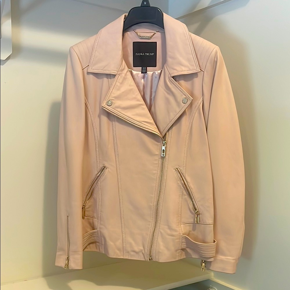 Ivanka Trump Women's Blush Leather Jacket